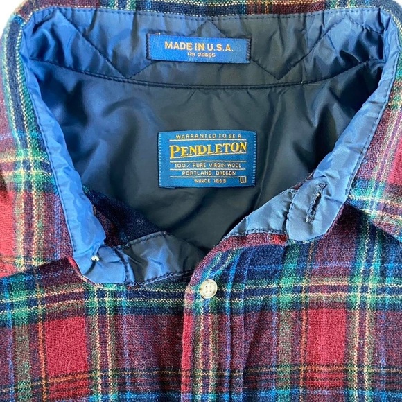 70s Pendleton Button Up Wool Flannel Shirt - Picture 5 of 5